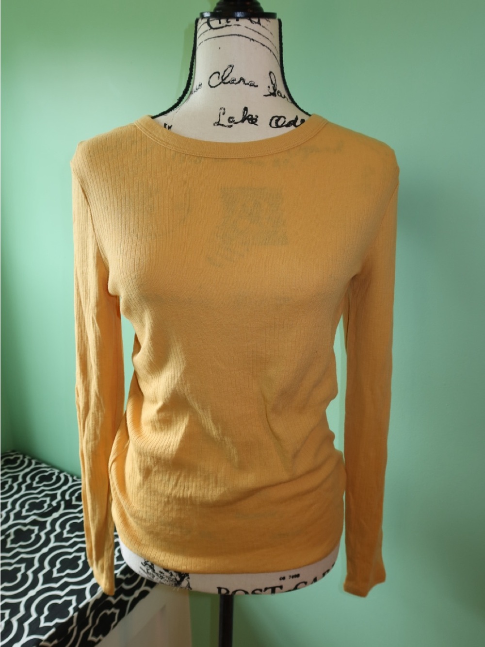 wild fable Long-Sleeve Crewneck Top - Mustard